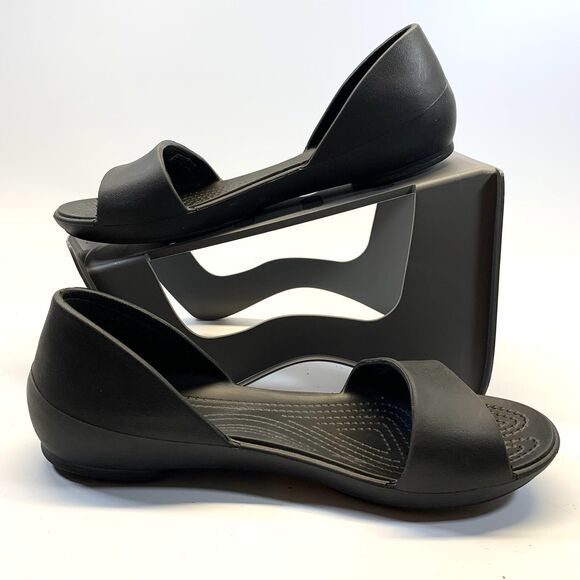 Crocs Iconic Comfort Classic Clogs Women’s 6 Black Banyan Slip On - Picture 2 of 6